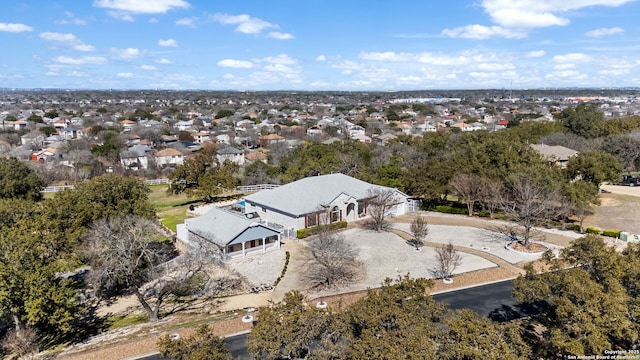 aerial view featuring a residential view