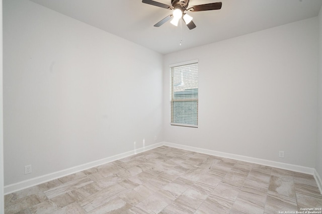 empty room with ceiling fan