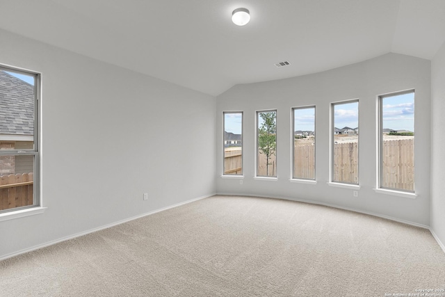 2439 Tinkerton, San Antonio, TX 78245 - empty room featuring vaulted ceiling, carpet, and baseboards