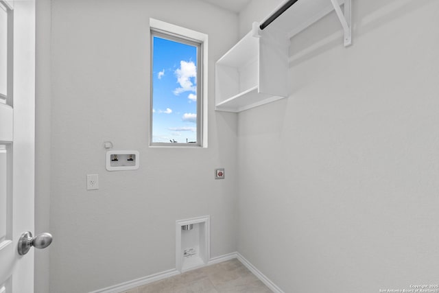 2439 Tinkerton, San Antonio, TX 78245 - washroom featuring electric dryer hookup, hookup for a gas dryer, baseboards, and hookup for a washing machine