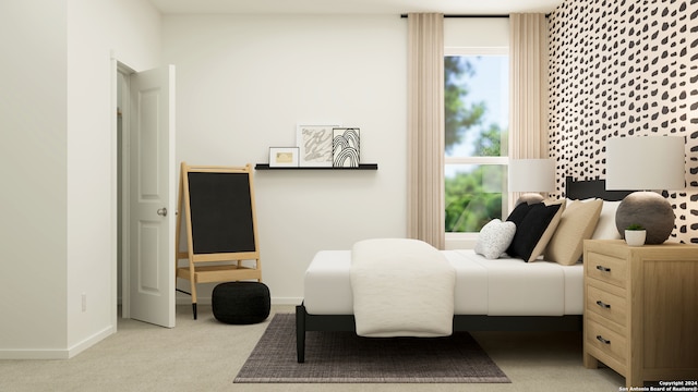 bedroom featuring carpet flooring