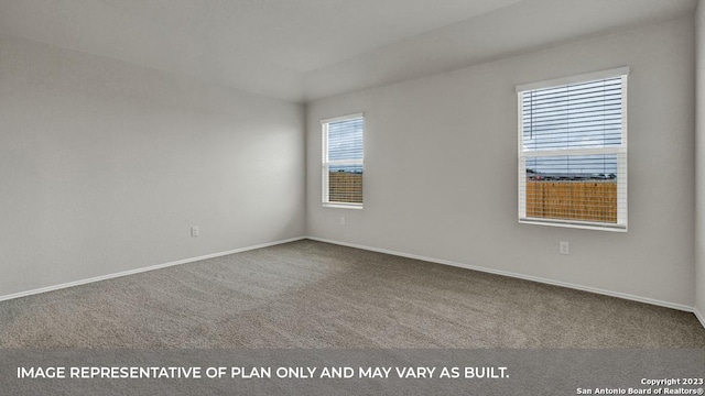 view of carpeted spare room