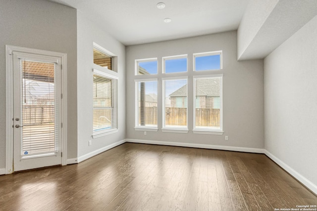 interior space featuring dark hardwood / wood-style flooring