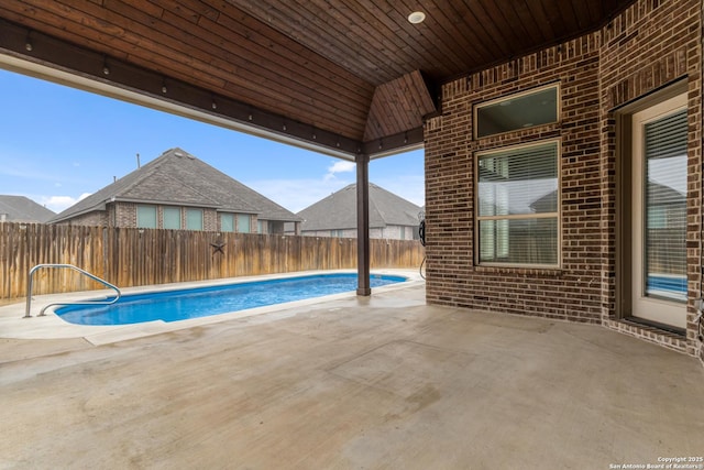 view of pool featuring a patio area