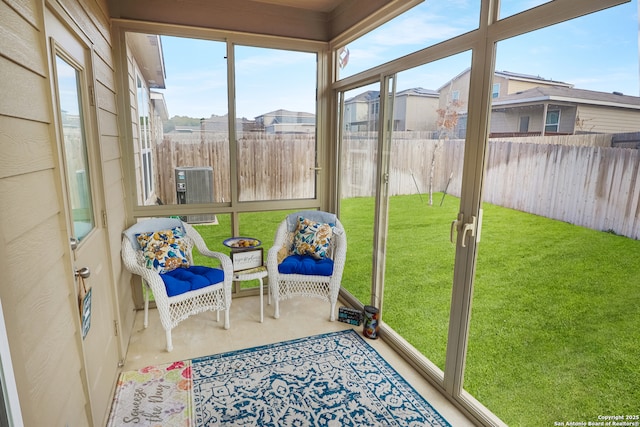 view of sunroom