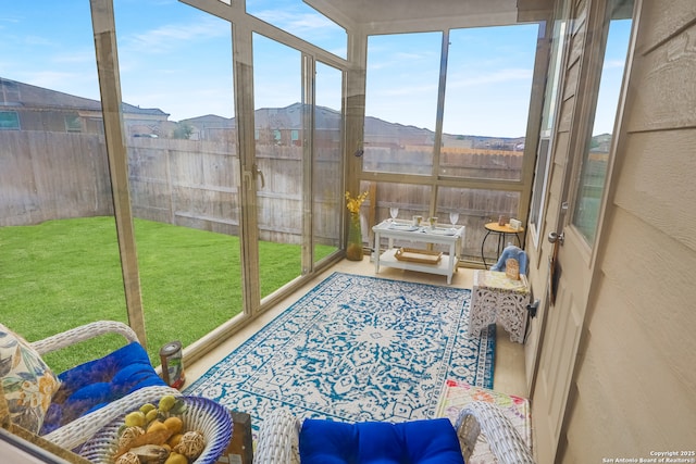 sunroom with a wealth of natural light