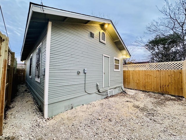 view of home's exterior