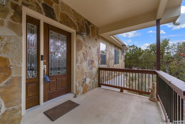 view of doorway to property