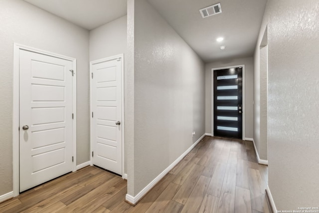 entryway featuring light hardwood / wood-style flooring