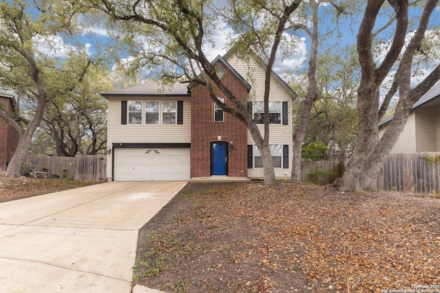 view of front of home with a garage