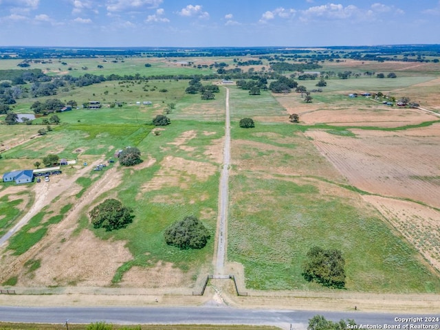 aerial view featuring a rural view