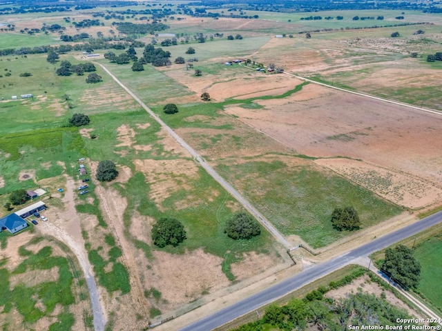 aerial view featuring a rural view