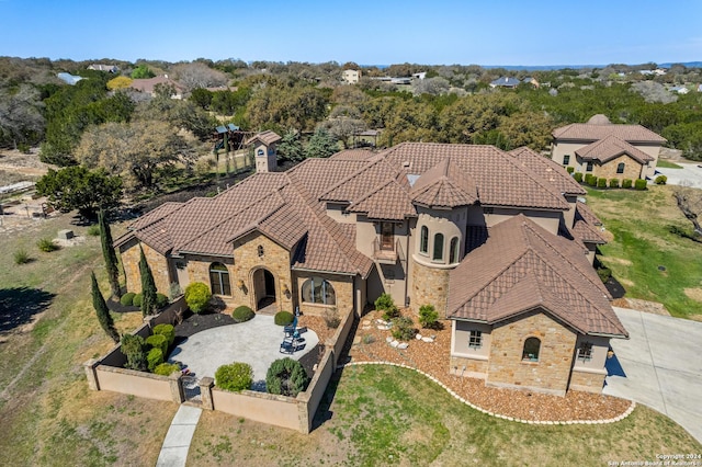 birds eye view of property