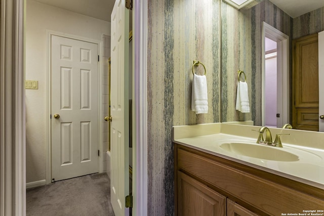 bathroom with vanity