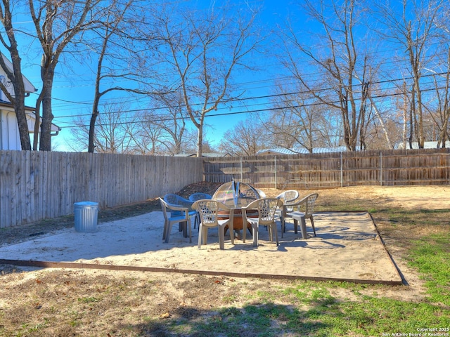 337 W Hackberry St, Fredericksburg, TX 78624 - view of patio featuring a fire pit