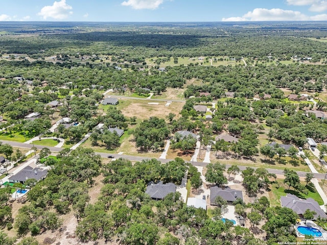 drone / aerial view with a residential view