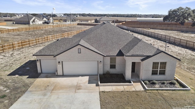 view of front facade featuring a garage