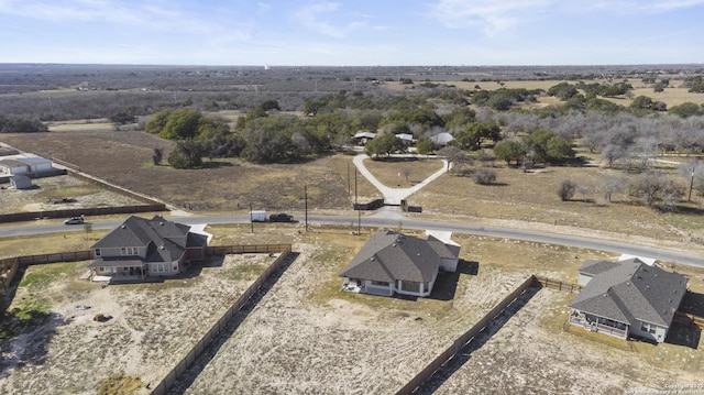 bird's eye view with a rural view