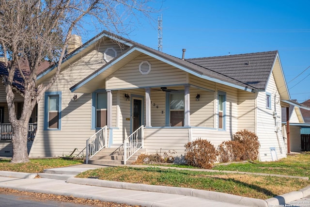 bungalow-style home with a porch