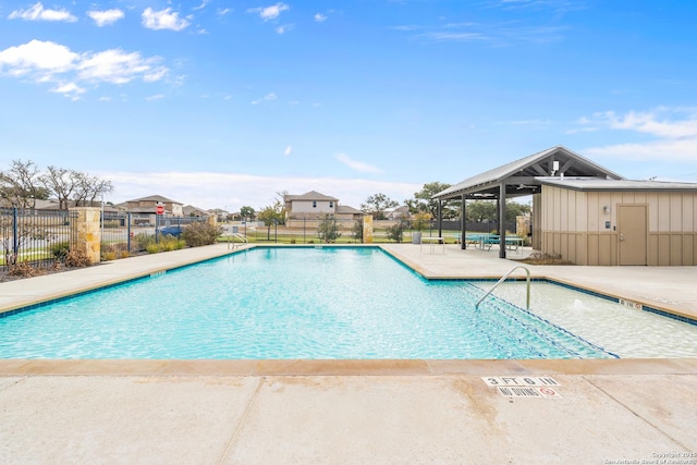 view of pool featuring a patio area