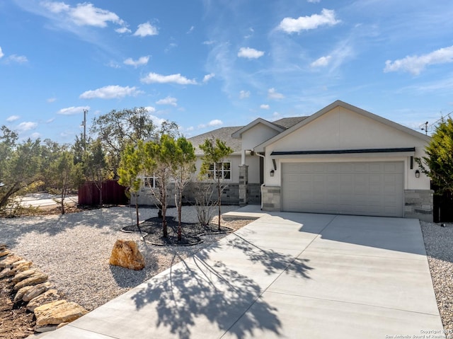 ranch-style house with a garage