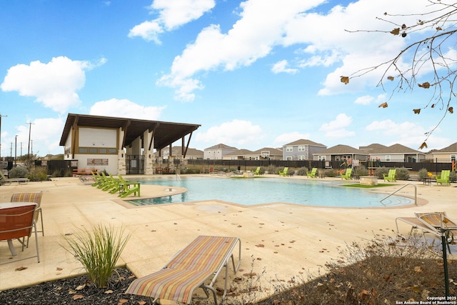 view of pool with a patio area