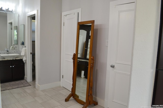 bathroom featuring vanity