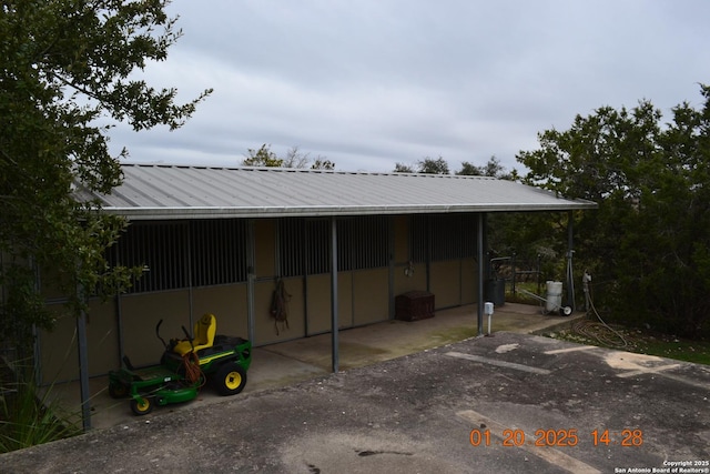 view of horse barn