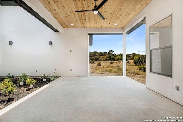 view of patio / terrace with ceiling fan