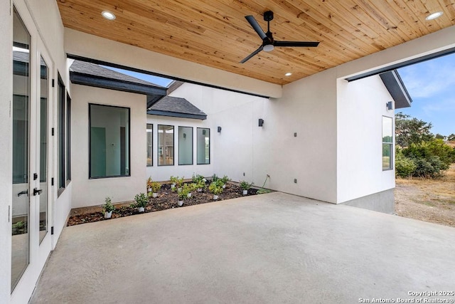 view of patio / terrace with ceiling fan