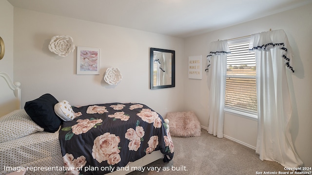 view of carpeted bedroom