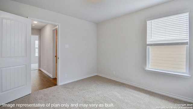 view of carpeted empty room