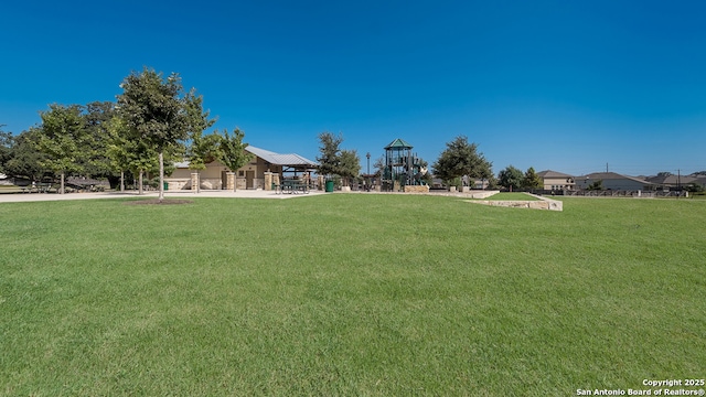 view of yard featuring a playground