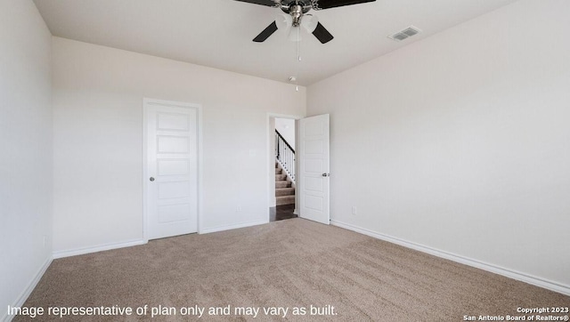 unfurnished bedroom featuring carpet flooring