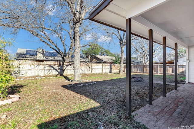 view of yard with a patio