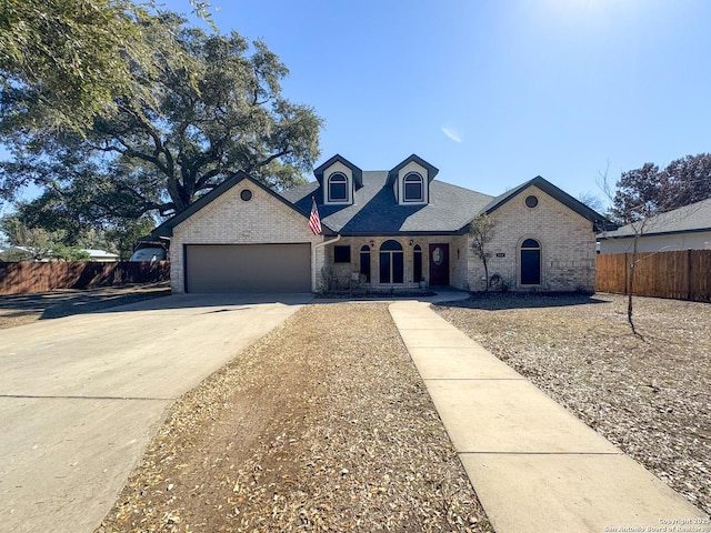 view of front facade with a garage