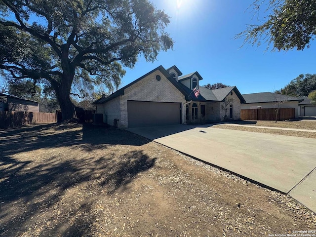 view of front facade with a garage