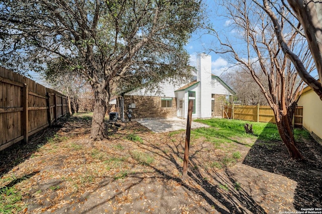 view of yard featuring a patio area