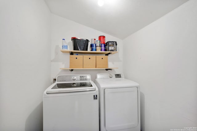 laundry area featuring washer and clothes dryer