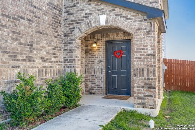 view of doorway to property