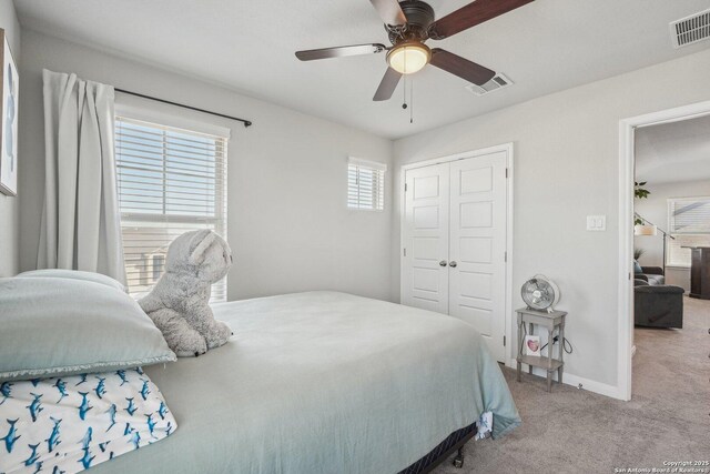 1274 Lennea, New Braunfels, TX 78130 - carpeted bedroom featuring ceiling fan and a closet