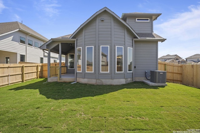 10257 Bartenheim Dr, Schertz, TX 78154 - back of property with central AC and a shingled roof