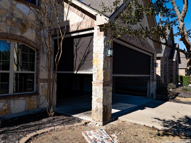 view of home's exterior with a garage