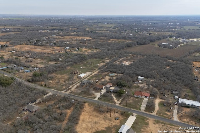 bird's eye view with a rural view