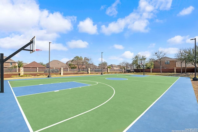 view of basketball court