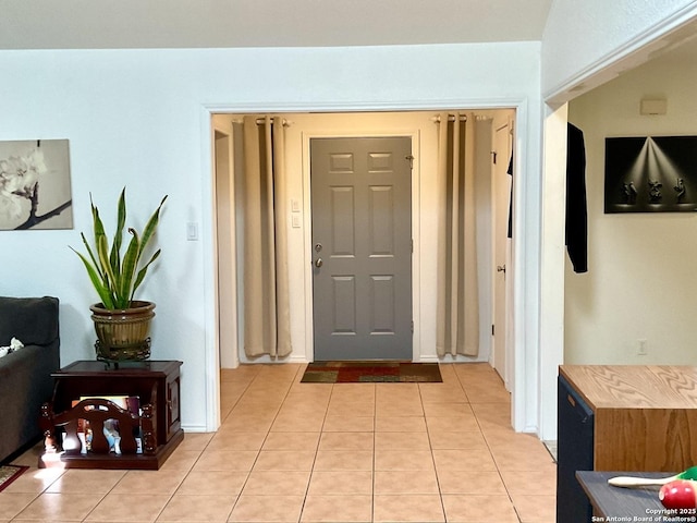 view of tiled entrance foyer