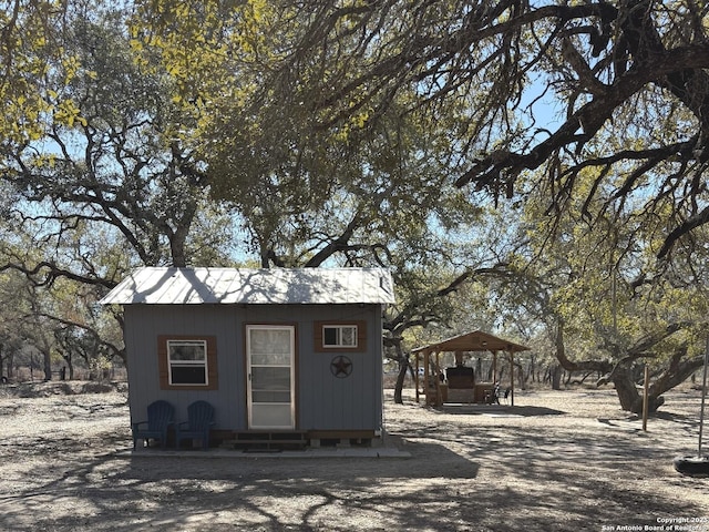 view of outbuilding with a gazebo