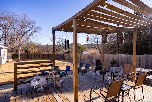 view of wooden deck