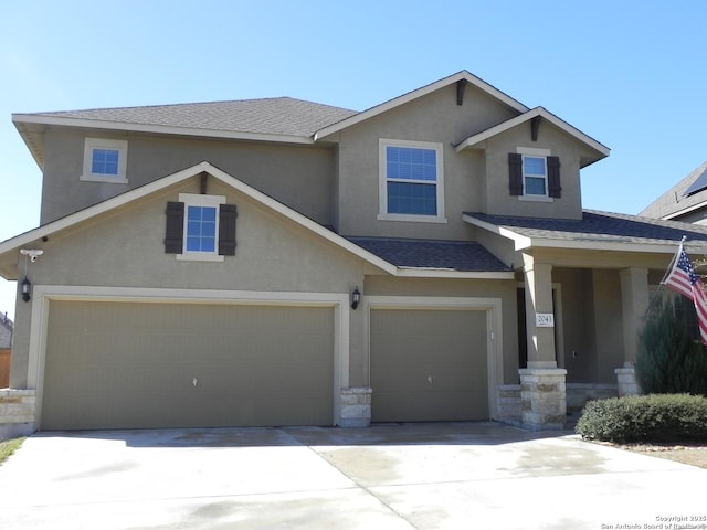 view of front of house featuring a garage