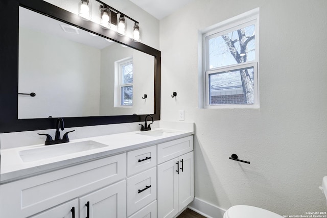 bathroom with vanity